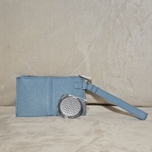 NWT Studio 31 Blue Wristlet with Silver Pocket Mirror